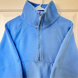 Lululemon Scuba Oversized Funnel-Neck Half Zip size M/L Aero Blue